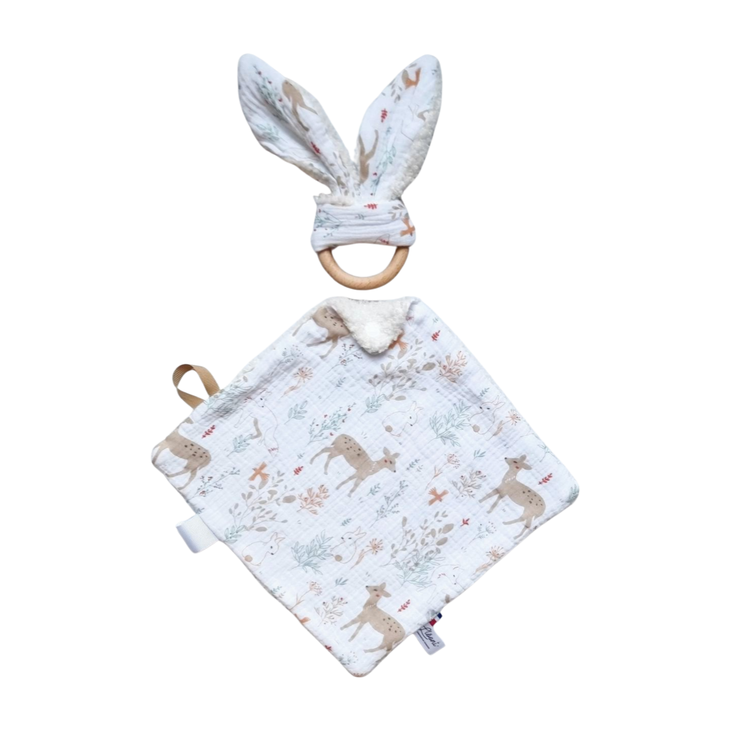 peluche-lapin-plat-hochet-rond