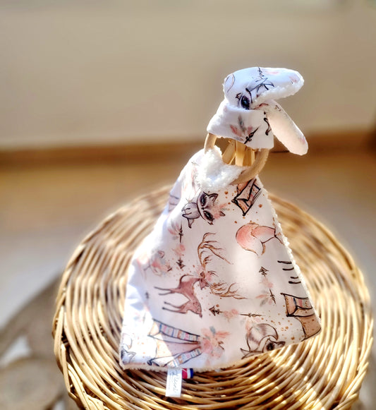 Doudou d'éveil - Peluche lapin Bohème Chic Llooni