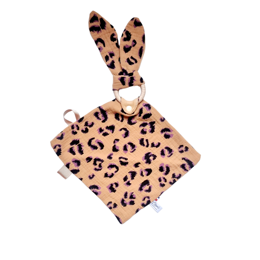 peluche-lapin-plat-imprime-leopard-marron